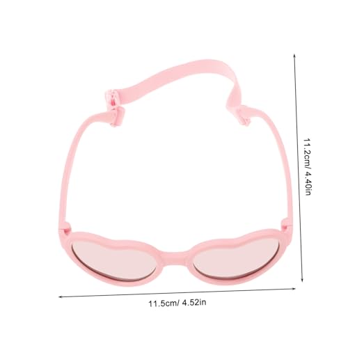 AKOOSY Sonnenbrille Herzform mit Uv-schutz Polarisiert Strapazierfähig für Neugeborene und Kleinkinder Monate Pinkes Gestell Blendfrei Modisch für Mädchen von AKOOSY
