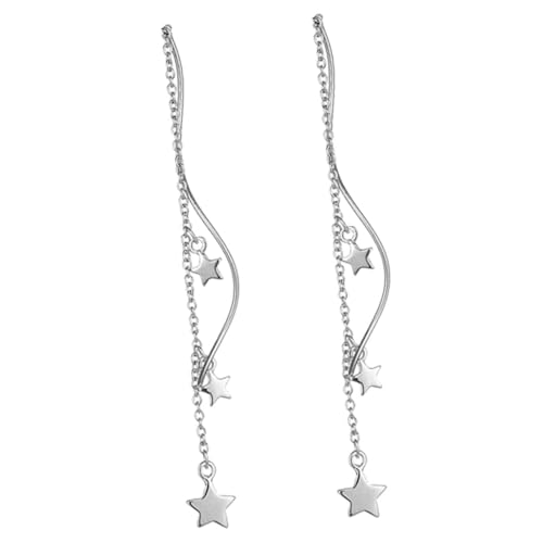 AKOOSY Sterling Glänzende Threader Ohrringe Spiralförmige Dangle Ohrhänger Damen Leicht und Modisch für Alltag Party Hochzeit und von AKOOSY