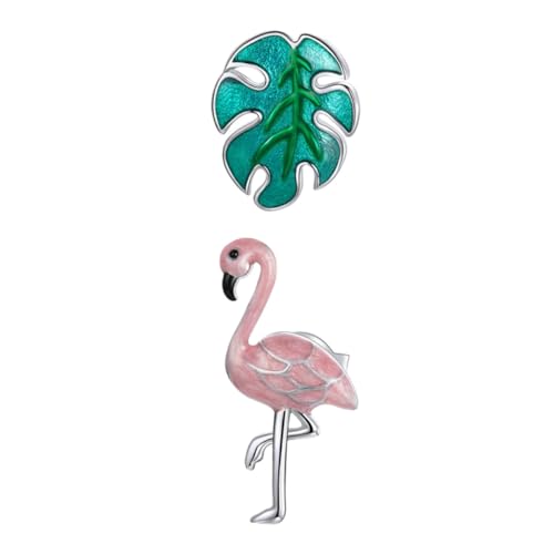 AKOOSY Sterling Silber Ohrstecker Flamingo und Design Asymmetrisch Ohrschmuck für Damen Mädchen Schmuck AKOOSY Sterling Silber Ohrstecker Flamingo und Design Asymmetrisch Ohrschmuck für Damen Mädchen Schmuck von AKOOSY