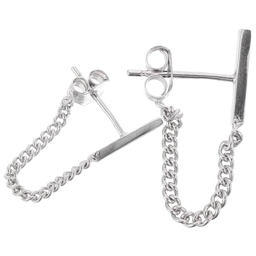 AKOOSY Sterling Silber Ohrstecker Kettenohrringe Damen Hypoallergen Leicht Elegant Alltag Schmuck von AKOOSY