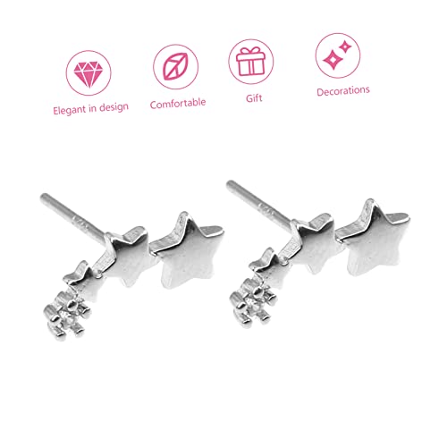 AKOOSY Stern Ohrstecker Damen Modisch Glänzend Zartes Design Leicht und Hautfreundlich für Frauen Freundin Mutter Alltag und Besondere Anlässe von AKOOSY