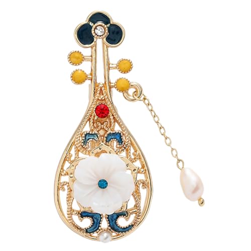 AKOOSY Stilvolle Lute Brosche mit Sicherem Verschluss Musik Anstecknadel für Damen Vielseitiges Accessoire für Kleidung Schals und Taschen Perfektes für Besondere Anlässe von AKOOSY
