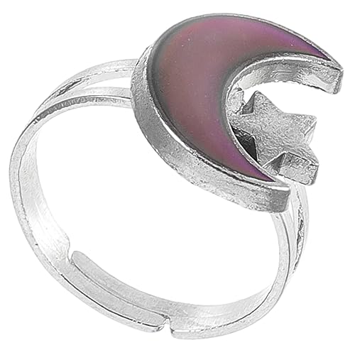 AKOOSY Farbwechselnder Mondring Stimmungsring Für Frauen Und Mädchen Verstellbarer Ring Mit Temperatursensortechnologie Modeschmuck Aus Metallmaterialien von AKOOSY