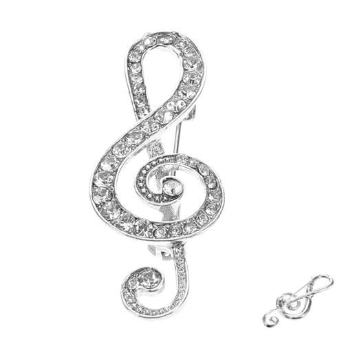 AKOOSY Strassbrosche Mit Musiknoten-motiv Aus Legierung Brosche Für Herrenanzüge Und Damen Anstecknadel Mit Musikinstrument-design Für Formelle Anlässe Und Geschenke von AKOOSY
