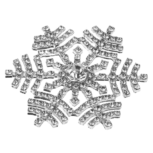 AKOOSY Strass Schneeflocken Brosche Damen Anstecknadel Schmuck für Kleidung und Hut Eleganter Winter Schmuckbroschen für Blumenstrauß und Outfit von AKOOSY