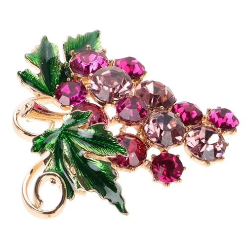 AKOOSY Strass Trauben Brosche Anstecknadel mit Glas Nachahmung Elegantes Design Schmuck für Frauen Mädchen Vielseitiger Anstecker für Kleidung Jacken Hüte von AKOOSY