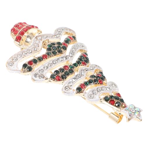 AKOOSY Strass Weihnachtsbaum Brosche Anhänger Tropftechnik Modische Kleidung Accessoire Funkelnde Brosche für Damen und Herren Festliche Geschenkidee von AKOOSY