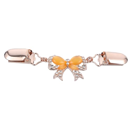AKOOSY Strickjackenclip Schleifenverschluss Abnehmbarer Damen Cardigan Clip Eleganter Shawl Clip für Pullover Schal und Kleidung Roségoldfarbene Brosche Leicht und Robust von AKOOSY