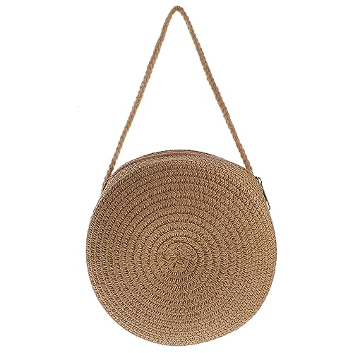 AKOOSY Gewebte Damen-umhängetasche Aus Stroh Leicht Und Tragbar Mit Reißverschluss Für Strand Shopping Und Verabredungen Stilvolle Urlaubstasche von AKOOSY
