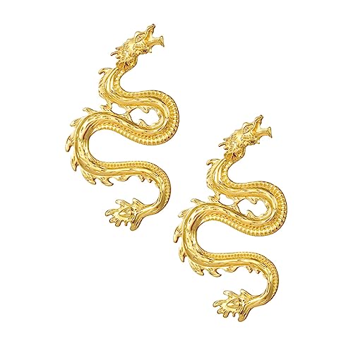AKOOSY Stylische Dragon Ohrringe Goldfarben Auffälliger Ohrschmuck Dekorative Ohrstecker für Damen Geeignet für Party Alltag Geschenkidee AKOOSY Stylische Dragon Ohrringe Goldfarben Auffälliger Ohrschmuck Dekorative Ohrstecker für Damen Geeignet für Party Alltag Geschenkidee von AKOOSY