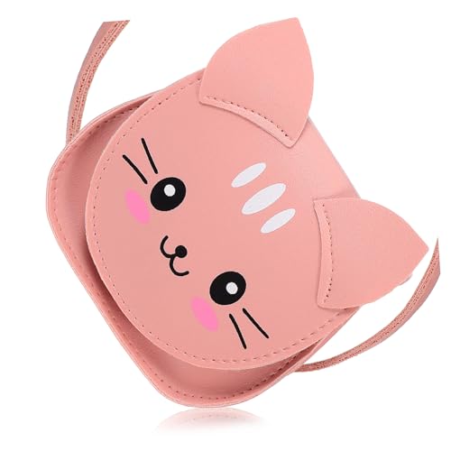 AKOOSY Süße Mädchen Umhängetasche mit Cartoon Katze PU Kleine Crossbody Tasche Verstellbar für Party Reise Alltag von AKOOSY