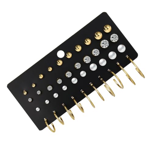 AKOOSY Teiliges Ohrstecker set mit Perlen und Zirkonia Vintage inspirierte Creolen und Studs Vielseitiger Damenschmuck für Hochzeit Party und Alltag Eleganter Filigraner Look von AKOOSY