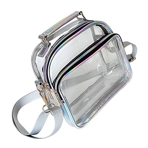 AKOOSY Transparente Crossbody Bag aus Umweltfreundlichem PVC Leichte Kleine Schultertasche mit Verstellbarem Riemen und Reißverschluss Praktische Klare Handtasche für Damen Outdoor von AKOOSY