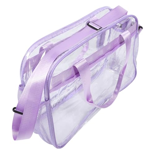 AKOOSY Transparente Damen Reisetasche PVC Groß Kapazität Gym Tasche Handtasche Makeup Organizer Vielseitig Tragbar Für Reisen Arbeit Strand Crossbody Umhängetasche von AKOOSY