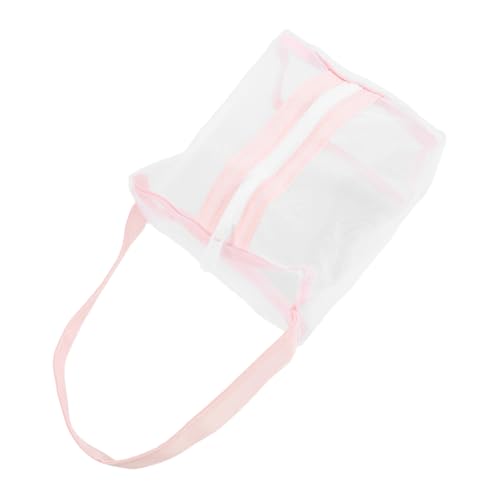AKOOSY Transparente Kleine Kosmetiktasche aus Atmungsaktivem Netzmaterial Tragbare Make Up und Toilettenartikel Aufbewahrungstasche für Damen Kompakt und Leicht für Reisen Geeignet von AKOOSY