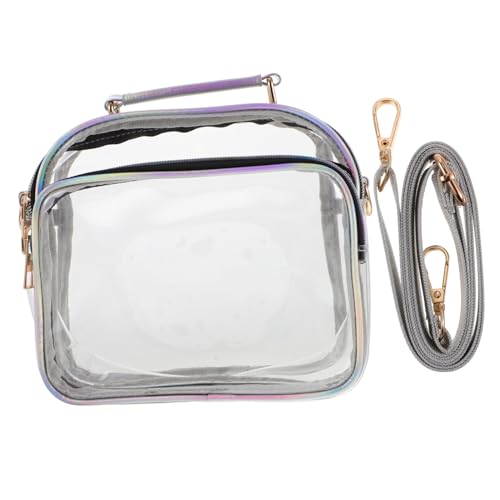 AKOOSY Transparente PVC Schultertasche Damen Crossbody Bag Leicht Verstellbarer Gurt Tragbar Für Party Konzert Festival Alltag von AKOOSY