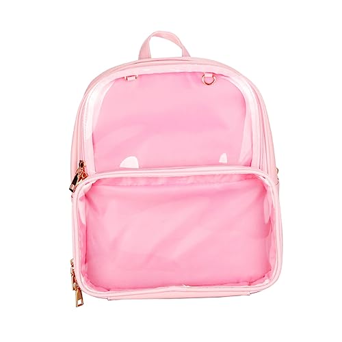 AKOOSY Transparenter Rucksack Mit Reißverschluss Für Teenager Mädchen Jungen Geleebeutel Geleerucksack Schultertasche Aus Mesh Material Für Reisen Schule Outdoor von AKOOSY