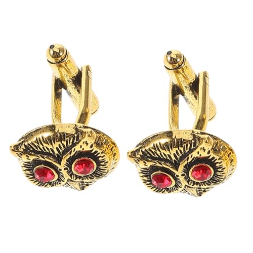 AKOOSY Tuxedo Manschettenknöpfe Eulen Design aus Langlebiger Legierung Modische Französische Hemdsärmel Accessoires für Herren Business und Hochzeitsfeiern Individuelles Schmuckstück von AKOOSY