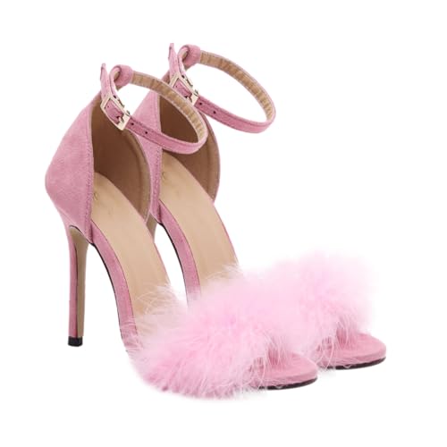 AKOOSY Ultra High Heels Damen Sandalen mit PU Obermaterial Wedges Casual Chic Offene Zehen Komfortable Sommer Schuhe für Frauen von AKOOSY