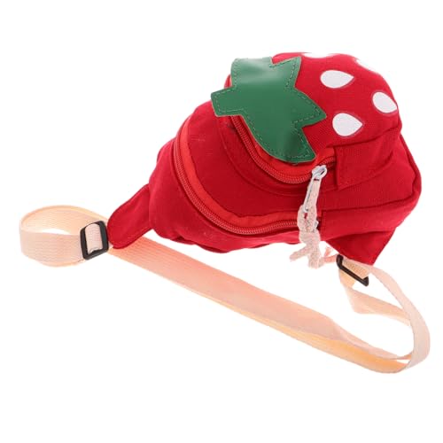 AKOOSY Umhängetasche Erdbeer Canvas Langlebig Leicht Verstellbar Mädchen Crossbody Tasche für Alltag Reise Outdoor von AKOOSY