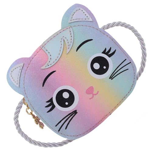 AKOOSY Umhängetasche Katze Mini Geldbörse Süß und Modisch Geräumig für Münzen und Schlüssel Vielseitig als Schulter oder Crossbody Bag Verstellbar für Kleine Mädchen und Jungen von AKOOSY
