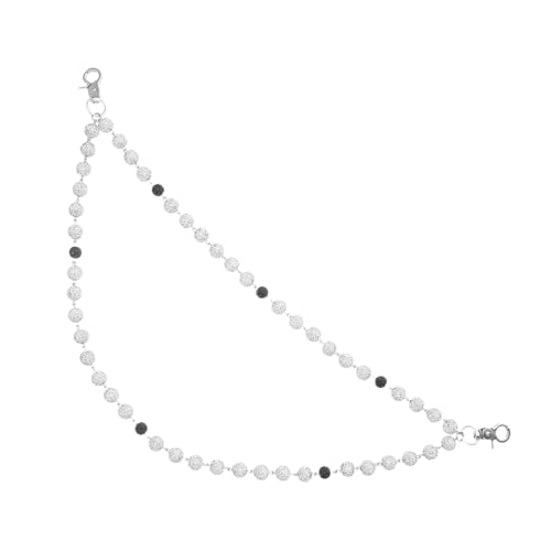 AKOOSY Verstellbare Damen Beaded Waist Chain Strass Leichte Elastische Hüftkette für Jeans Handgefertigte Körperkette Vielseitiges Schmuckaccessoire von AKOOSY