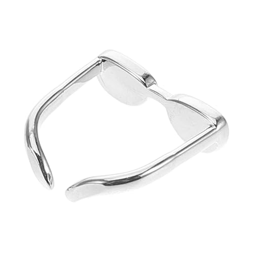 AKOOSY Verstellbarer Brillenring aus Legierung Schwarzes Sonnenbrillen Design Kreativer Fingerschmuck Modischer Offener Ring für Damen und Herren Eleganter Indexring von AKOOSY