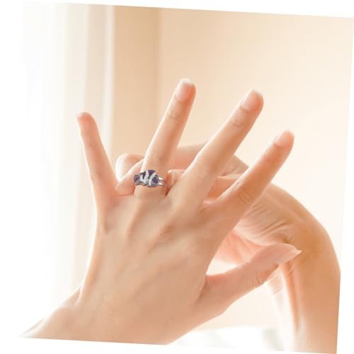 AKOOSY Verstellbarer Cartoon Finger Ring mit Thermochromatischem Farbwechsel Stimmungsändernder Schmuck Kreative Meerestier Motivöffnung Modischer Party und Alltagsring von AKOOSY