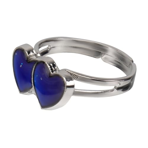 AKOOSY Verstellbarer Damen Ring Herzform Farbwechsel Thermosensitiv Mode Schmuck von AKOOSY