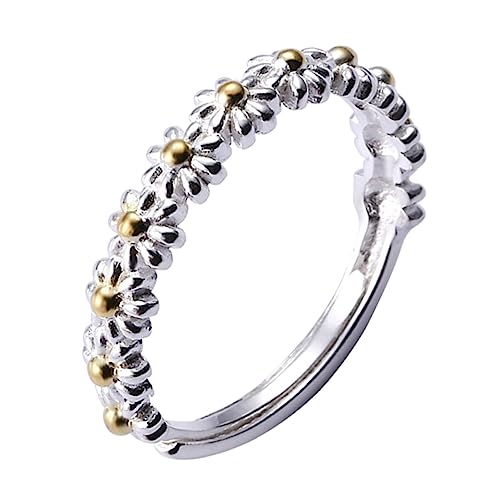 AKOOSY Verstellbarer Damenring mit Modischem Design Stilvoller Einstellbarer Schmuck für Frauen Zartes Blumenaccessoire Vielseitig Kombinierbar und Elegant von AKOOSY