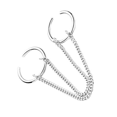 AKOOSY Verstellbarer Doppel Fingerring mit Ketten Design Leichter Punk Schmuck Langlebiger Legierung Offene Multiple Finger Ringe für Damen und Herren Modischer Statement Ring für Party von AKOOSY