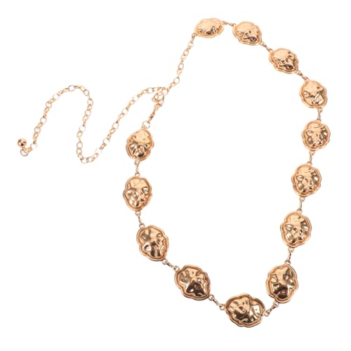 AKOOSY Verstellbarer Taillenkettengürtel Damen Metall Bauchkette mit Muschelanhängern Modisches Körper-schmuckaccessoire für Kleider Jeans Party Strandurlaub von AKOOSY