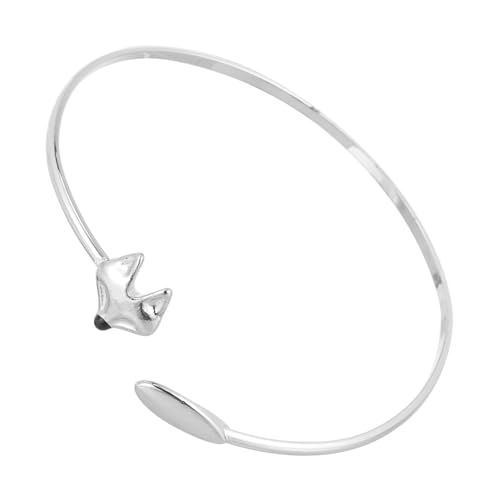 AKOOSY Verstellbares Allergiefreies Armband mit Flexiblem Öffnungsdesign Modisches Schmuckstück für Damen Geeignet als Geschenk zu Hochzeit Geburtstag Alltagsschmuck Silberweiß von AKOOSY