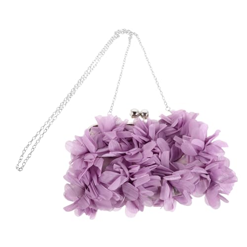 AKOOSY Vintage Blumen Clutch Abendtasche mit Blumenmotiv Kleine Stilvolle Handtasche mit Abnehmbarem Schulterriemen Leichte Brauttasche für Hochzeiten Partys und Festliche Anlässe von AKOOSY