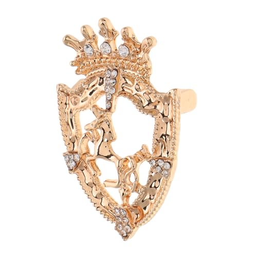 AKOOSY Königin Krone Brosche Pin Vintage Schild Anstecknadel Pferd Abzeichen Strass Anzug Zubehör Kragen Pin Für Herren Frauen von AKOOSY