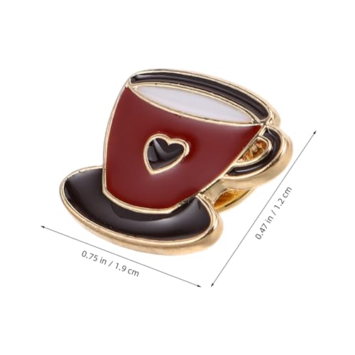 AKOOSY Vintage Emaille Kaffee Brosche Metall Anstecker Cartoon Kaffeetasse Lapel Pin für Kleidung Rucksäcke Zubehör Kaffee für Kaffeeliebhaber und Fans von AKOOSY