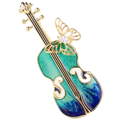 AKOOSY Vintage Geigenbrosche Robustem Metall Dekorativer Ansteckpin für Damenkleidung Schal und Hut Einzigartiges für Geburtstag und Weihnachten Stilvolle Instrumenten Brosche von AKOOSY