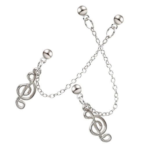 AKOOSY Vintage Kettenohrringe Damen Musiknoten Ohrschmuck Leichtes Design Alltag Schmuck Geschenk Weihnachten Valentinstag von AKOOSY