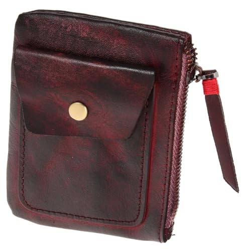 AKOOSY Vintage Münzbeutel Klein Praktisches Portemonnaie für Kleingeld und Ohrhörer Robustes Pflanzlich Gegerbtes Langlebige Münzaufbewahrung Vielseitig für Alltag und Outdoor Geeignet von AKOOSY