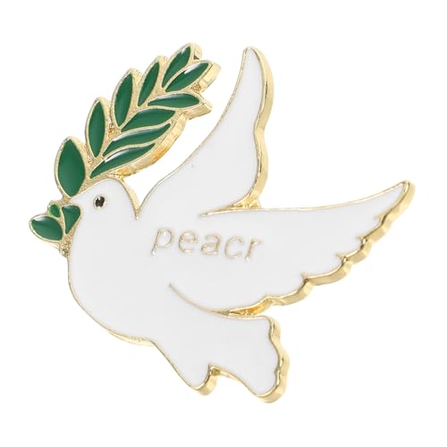 AKOOSY Vintage Peace Dove Brosche Anstecknadel für Damen und Herren Antike Weiße Taube Modisches Accessoire für Kleidung und Schals Langlebiges Design Spirituelles Symbol für Kommunion von AKOOSY