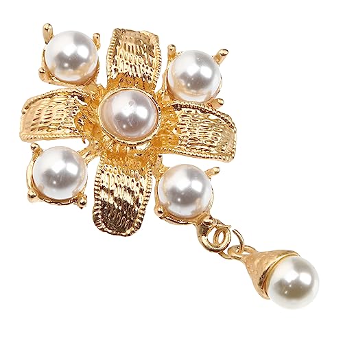 AKOOSY Vintage Barock Brosche für Frauen Perlen Anstecknadel Glänzendes Kleidungsaccessoire Elegant für Jacken und Pullover für Besondere Anlässe von AKOOSY