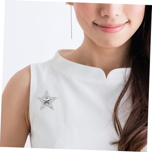 AKOOSY Vintage Stern Brosche aus Robuster Legierung mit Funkelnden Strasssteinen Anstecknadel für Damen Vielseitig als Brosche Pin für Schals Jacken und Kleidung Elegantes Accessoire von AKOOSY