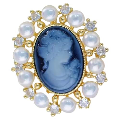 AKOOSY Vintage Viktorianische Brosche Pin mit Perlen Eleganter Schmuck für Damen Vielseitig als Anstecknadel und Anhänger als zum Geburtstag für Festliche Anlässe von AKOOSY