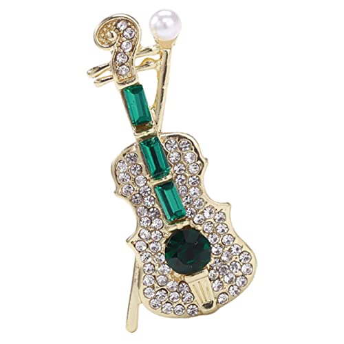 AKOOSY Violin Brosche Pin Hochwertiger Legierung Elegantes Design Funkelndes Schmuckstück für Damen Vielseitig Tragbar bei Hochzeit Party Geschenkidee für Besondere Anlässe von AKOOSY