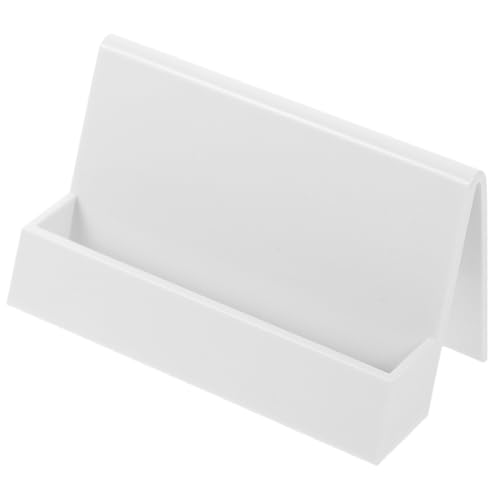 AKOOSY Visitenkartenhalter Weiß Stabiles Material Großes Fassungsvermögen Business Card Organizer Schreibtisch Büro Organizer Modernes Design Komfortabler Griff von AKOOSY