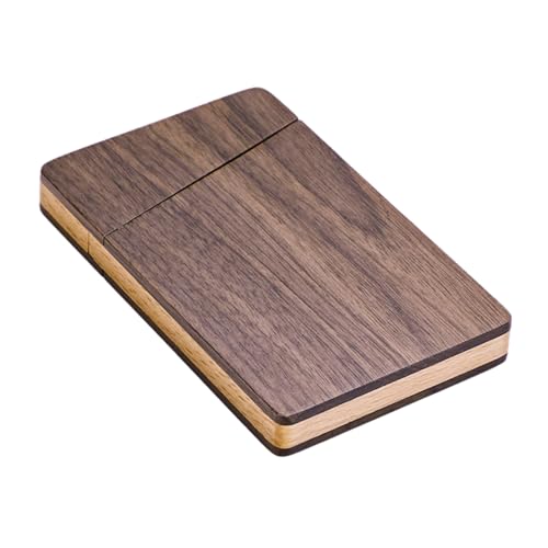 AKOOSY Walnuss Holz Visitenkartenetui Dünn Leicht Business Card Holder Elegantes Design als für Geschäftspartner Herren Hochwertiger Kartenhalter für Visitenkarten Schreibtisch von AKOOSY