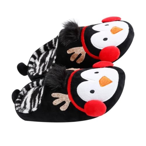 AKOOSY Warme Winterpantoffeln Pinguin Rutschfeste Hausschuhe mit Dicker Sohle Komfortable Indoor Slipper für Damen und Herren für Herbst und Kalte Tage Gemütliche Boden Schuhe von AKOOSY
