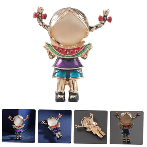 AKOOSY Wassermelonen Mädchen Brosche Legierung Niedliche Cartoon Anstecknadel Vielseitiger Schmuck für Jacken Rucksäcke Taschen Langlebig und Farbbeständig von AKOOSY