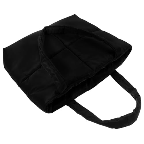 AKOOSY Weiche Gesteppte Nylon tasche mit Großem Fassungsvermögen Gepolsterte Damen schultertasche im Minimalistischen Karomuster design für Alltag Arbeit und Freizeit von AKOOSY