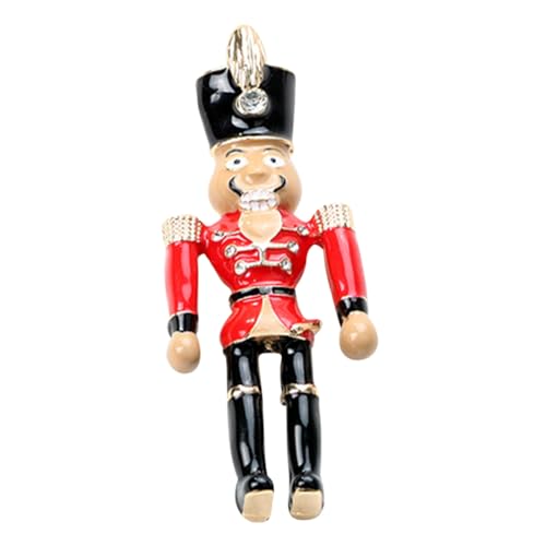 AKOOSY Weihnachtliche Figur Brosche für Frauen Cartoon Kleidung Anstecknadel Eleganter Soldat Modische Corsage mit Langlebigem Glanz für Festliche Outfits von AKOOSY